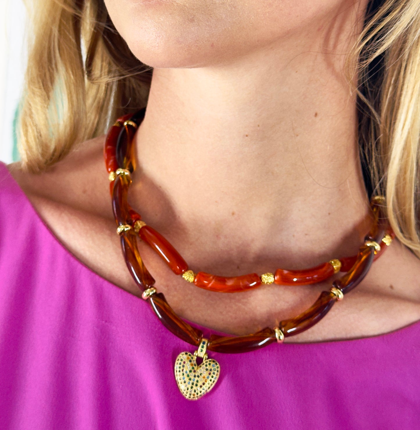 Red Acrylic Choker