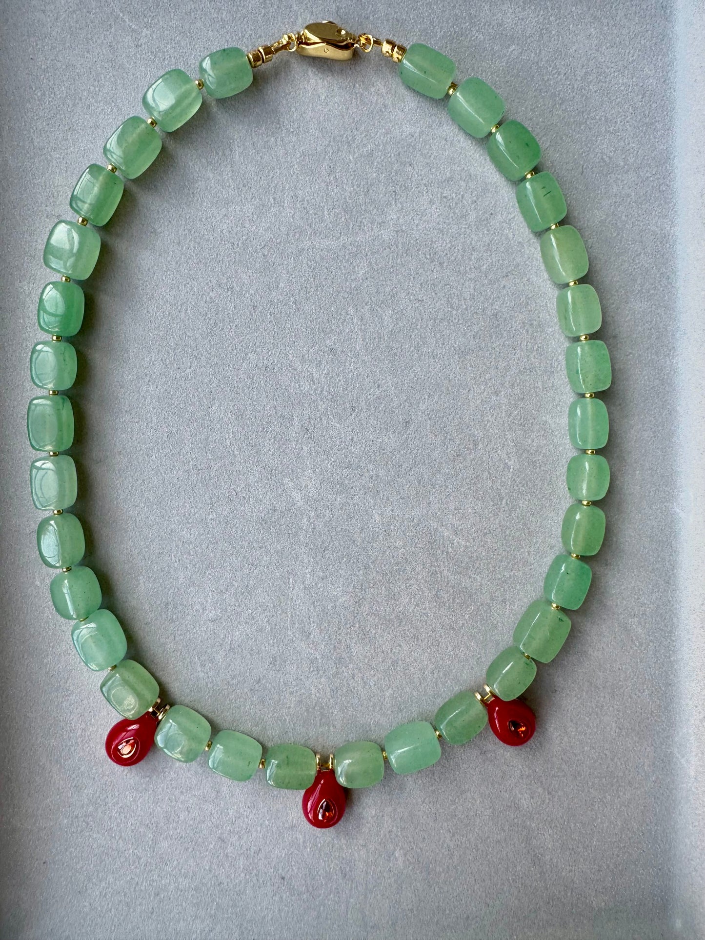 VERDANT RUBY DROP NECKLACE