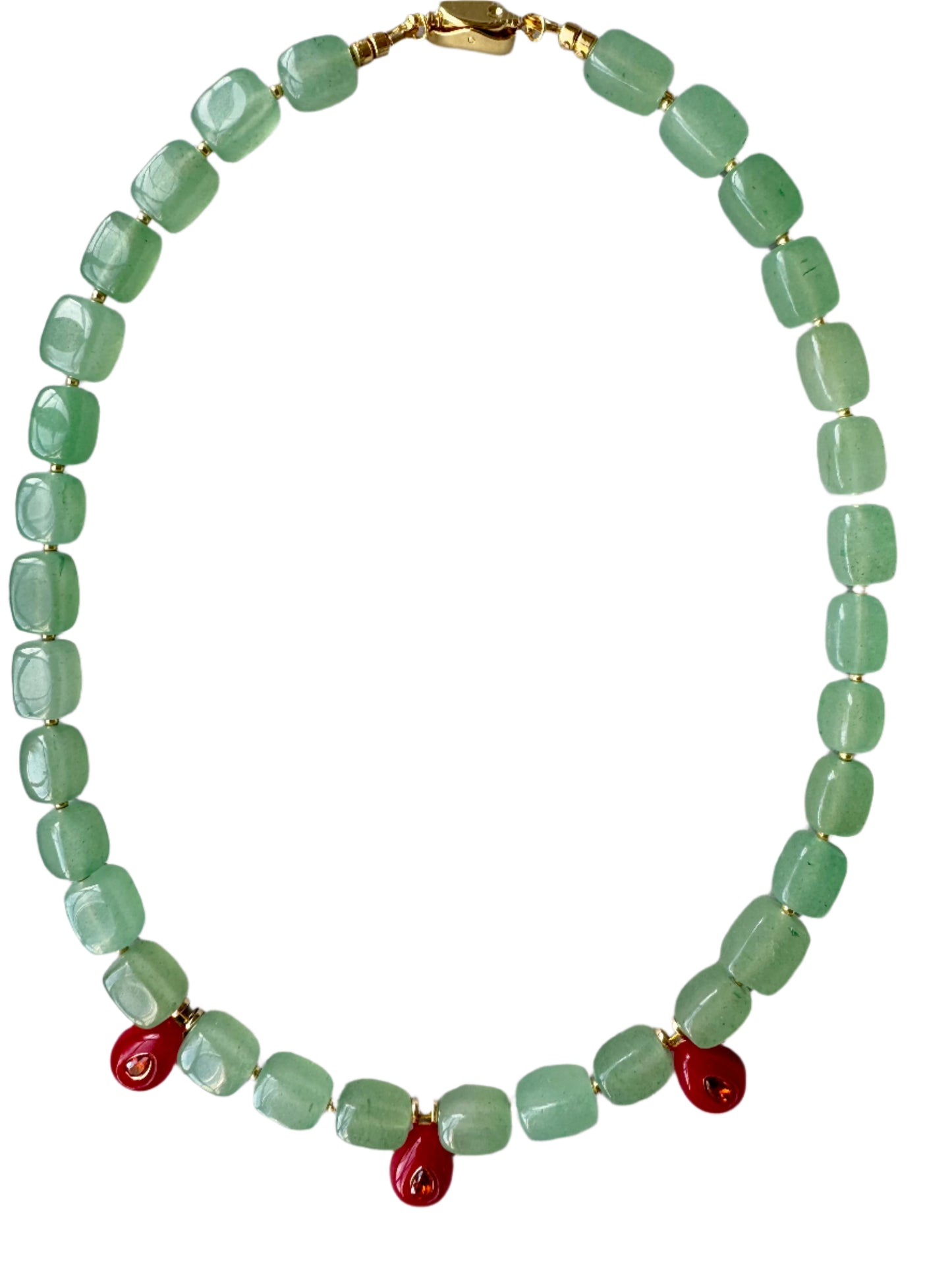 VERDANT RUBY DROP NECKLACE