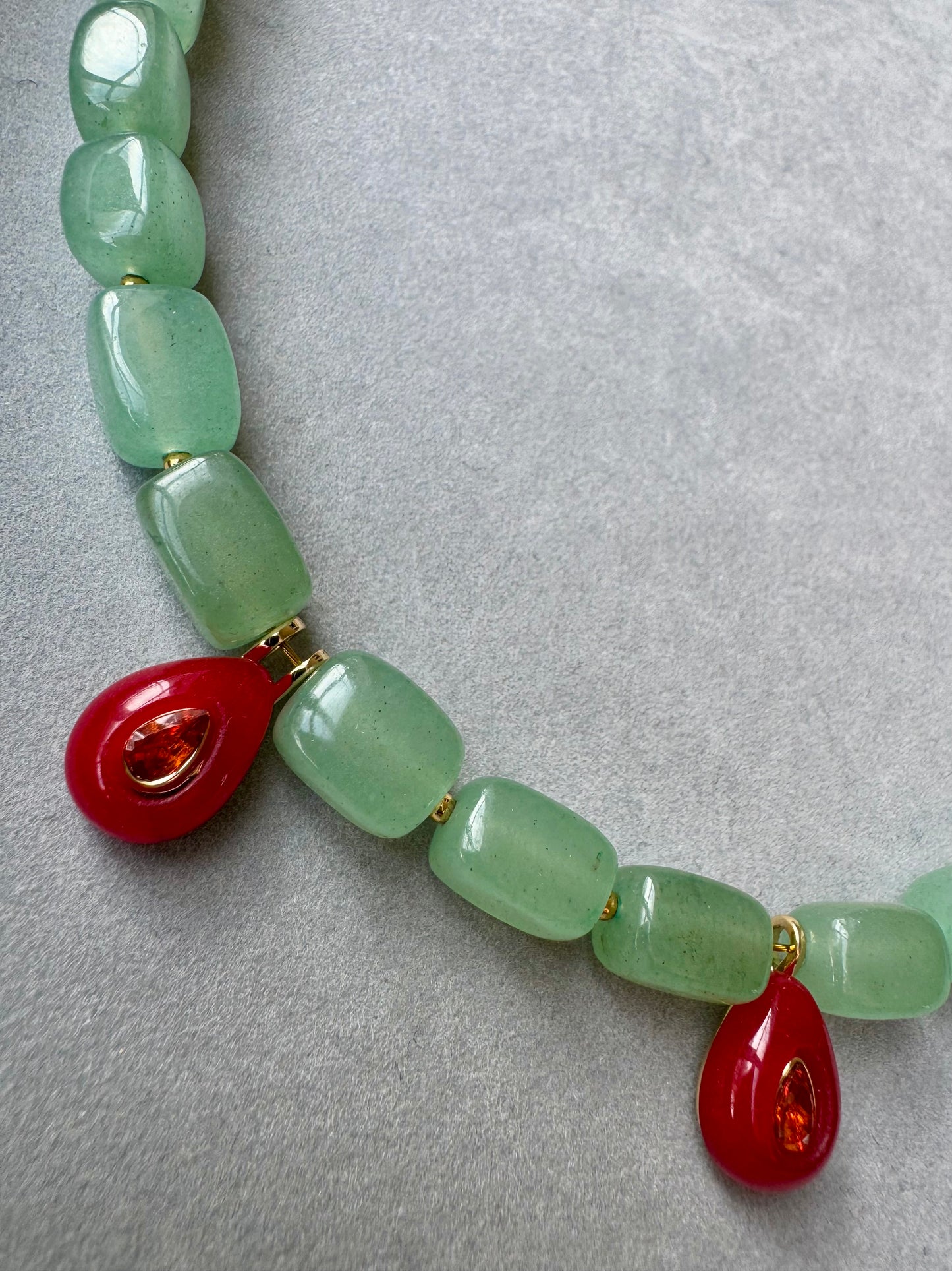 VERDANT RUBY DROP NECKLACE