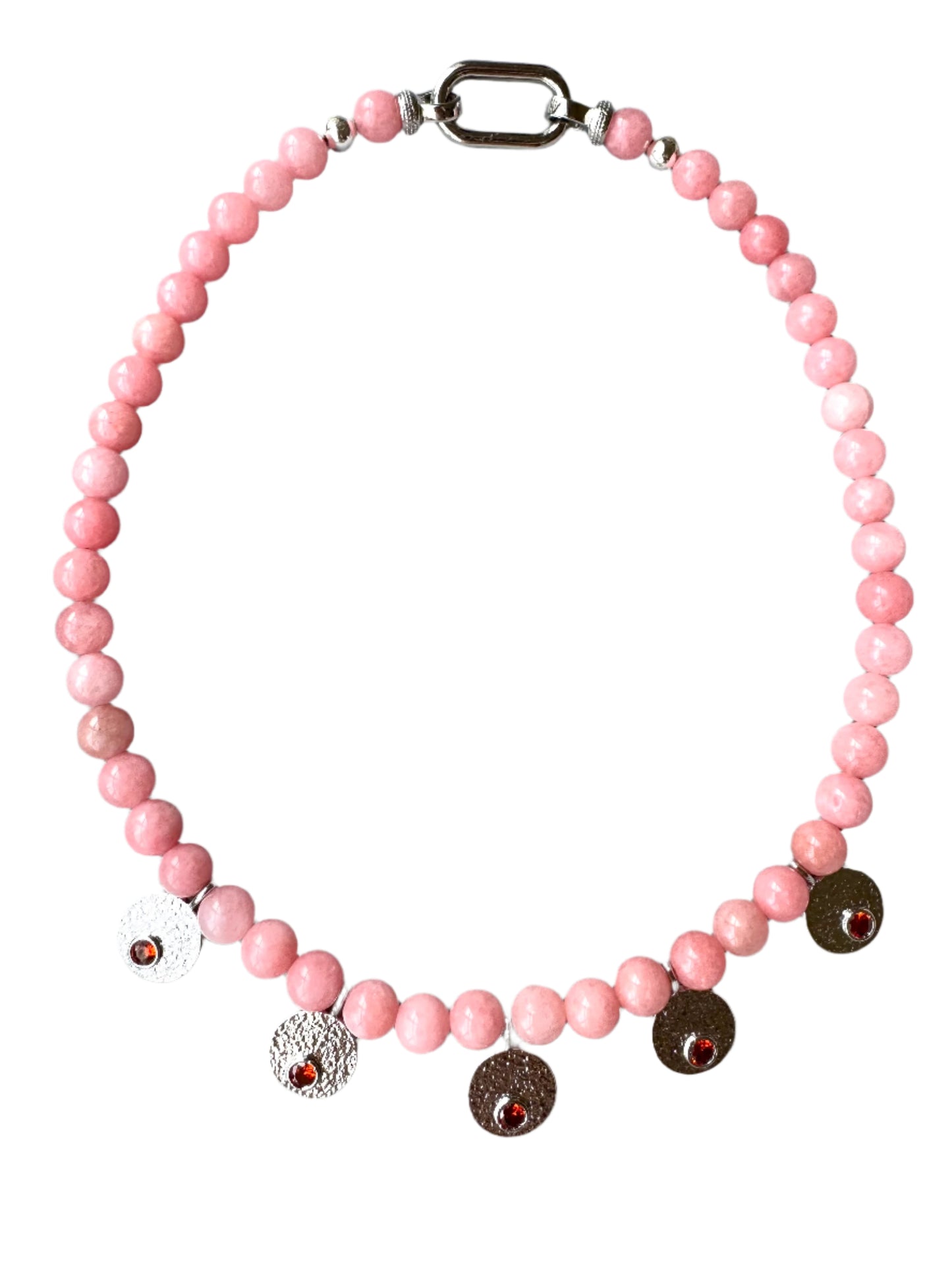 PINK JADE CHARM NECKLACE