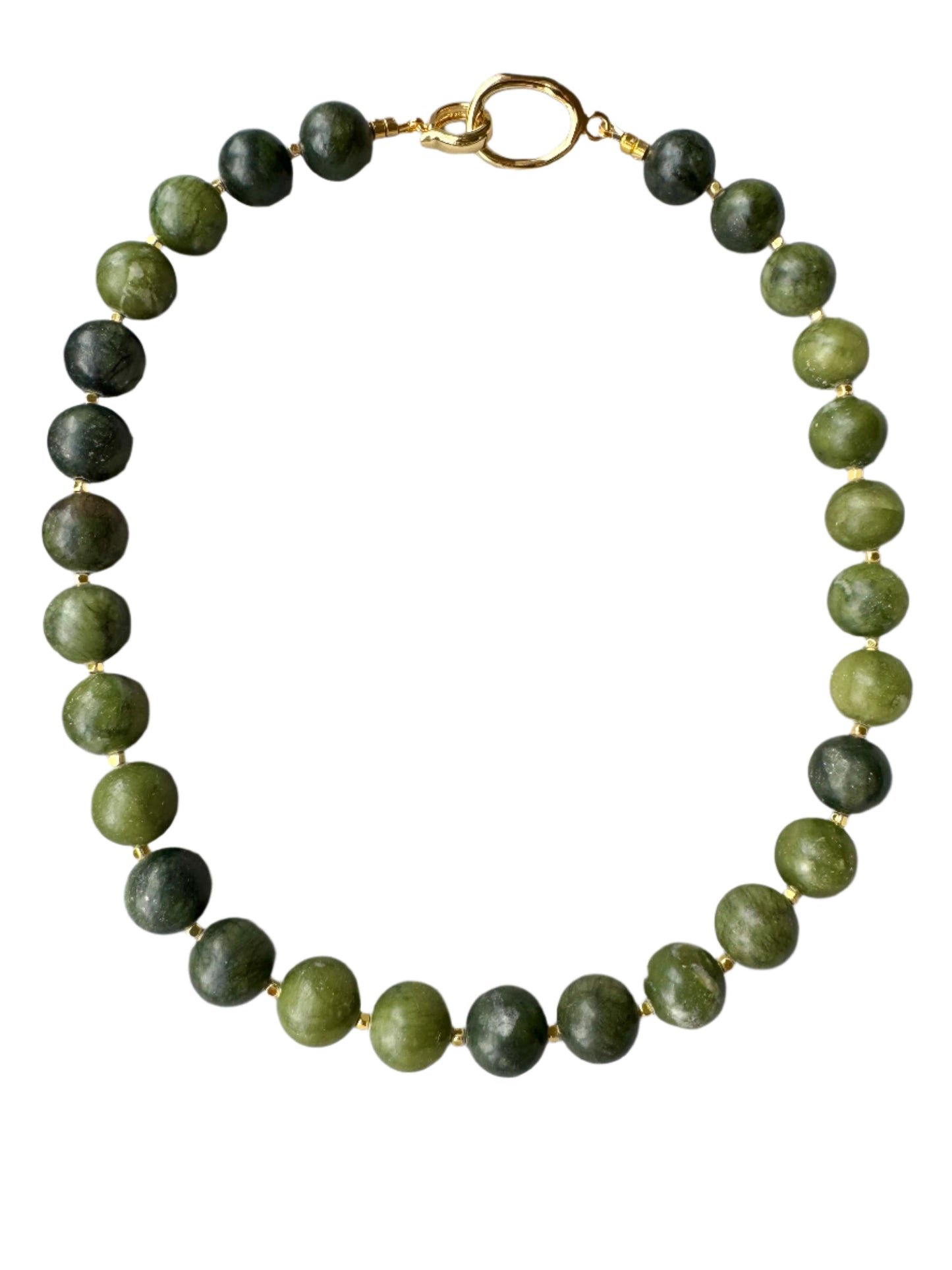 CLASSIC GREEN PERIDOT BEADS NECKLACE