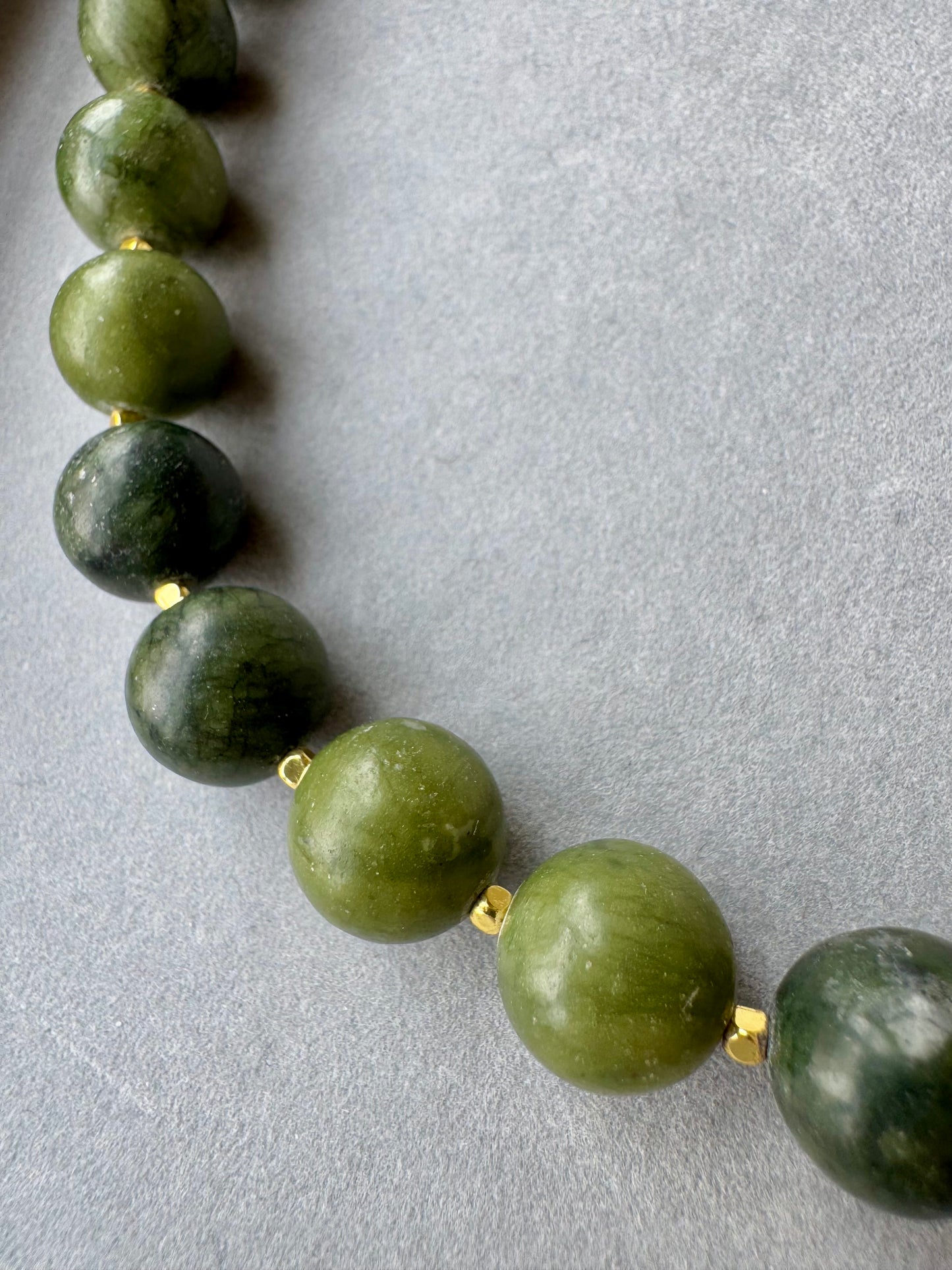 CLASSIC GREEN PERIDOT BEADS NECKLACE